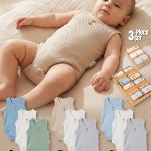 Sleeveless Ribbed Boy Bodysuit
