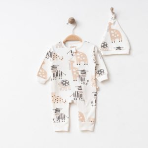 Safari Friends Overall with Matching Hat