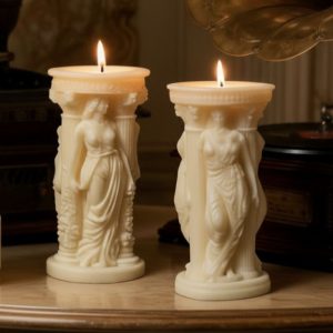 Ancient Roman set of 2 Pcs, The woman is the Column of the House