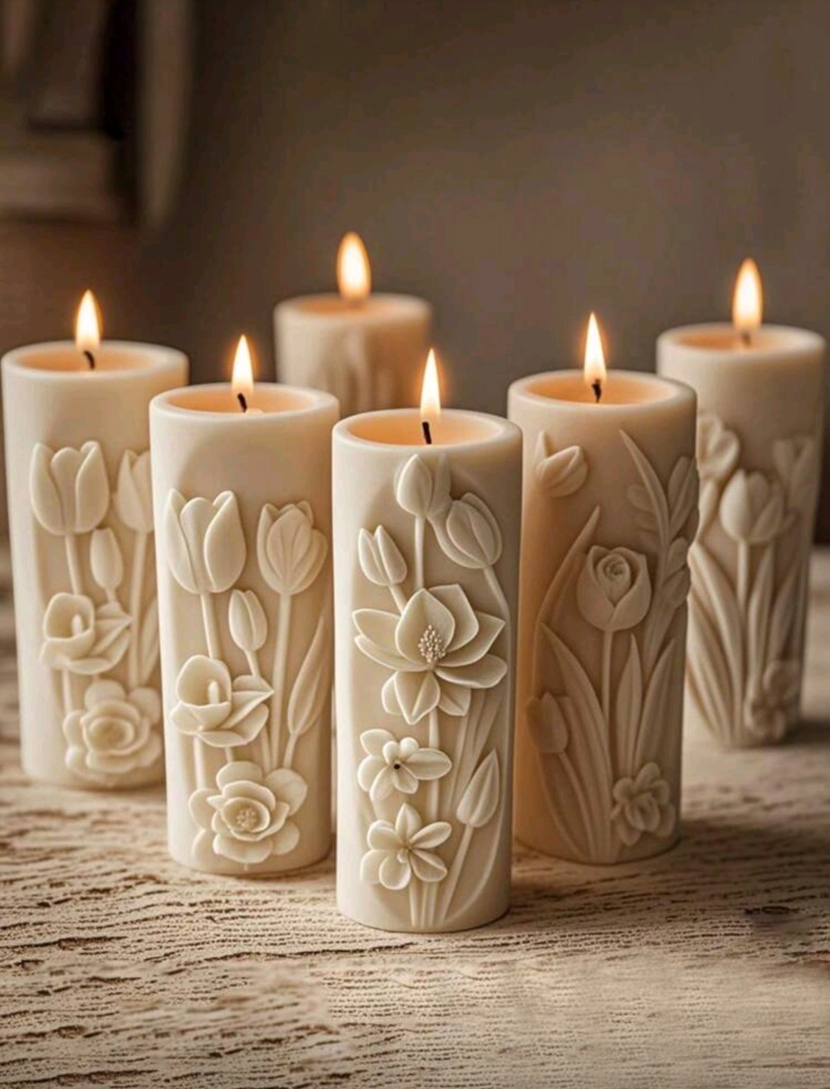 Tulip Cylinder Candle