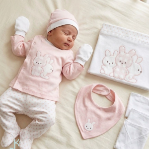 Embroidered Bunny 10-Piece Set