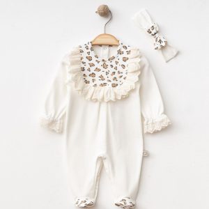 Little Leopard Overall with Matching Headband