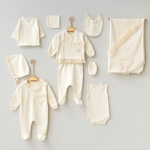 Cream Heart Lace Set