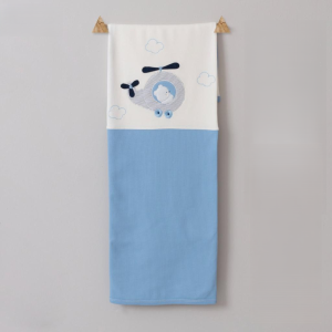 Helicopter Jersey Baby Embroidery Blanket