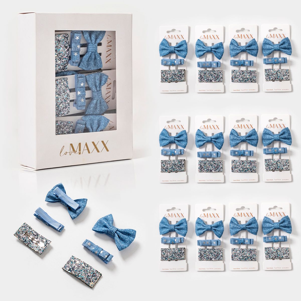 Sparkle Bow Clip Set