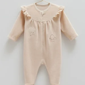 Mild Castle Ruffled Velour Overall