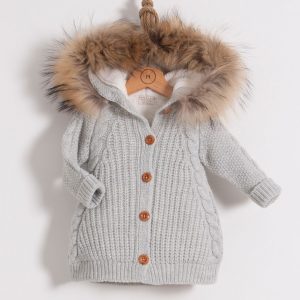 Knitted Baby Hooded Jacket