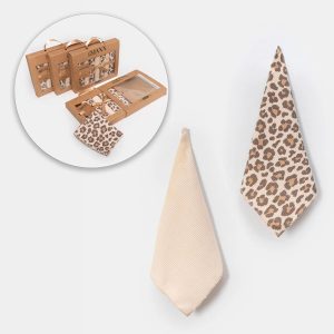 7 Pieces Set of Leopard Soft Cotton Handkerchiefs