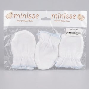 White and blue Mittens