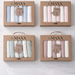 6 Pieces Set of Cotton Terry Handkerchiefs