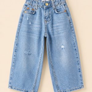 Ripped Detail Denim Pants