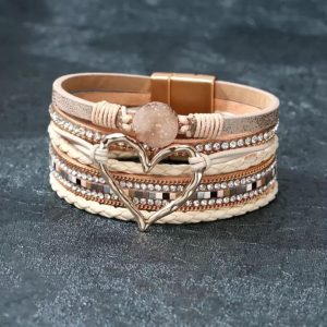 Blush Heart Layered Bracelet