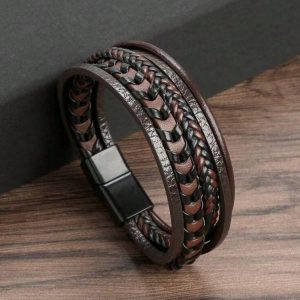 Foundry Layered Bracelet - Brown