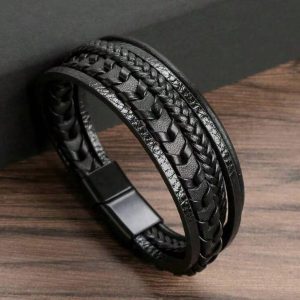 Foundry Layered Bracelet - Black