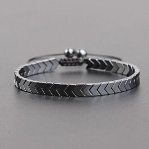 Chevron Hematite Bracelet