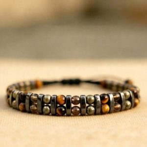 Forge Tiger Eye Double-Row Bracelet