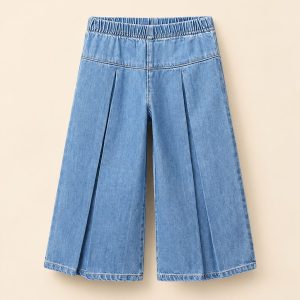 Pleated Denim Pants