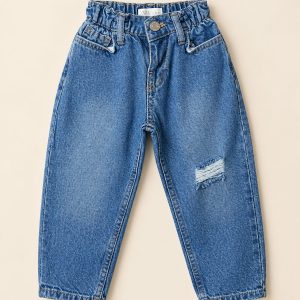Ripped Knee Denim Pants