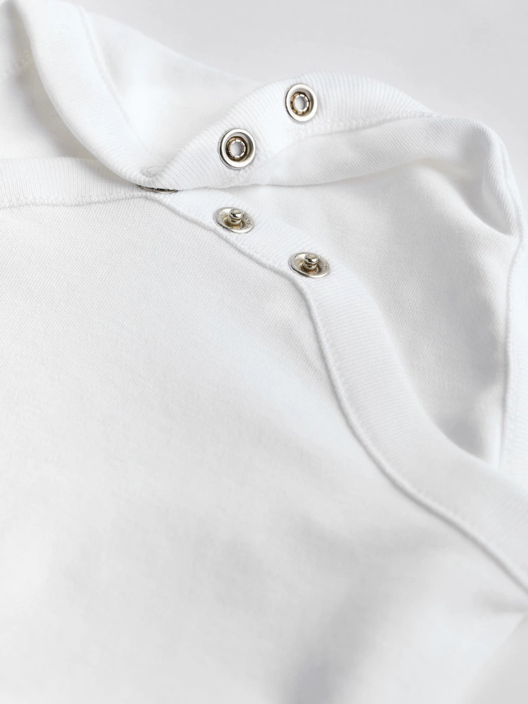 White Essential Baby Long Sleeve Bodysuit - Image 8