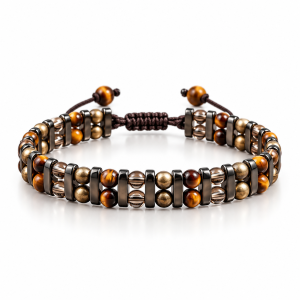 Forge Tiger Eye Double-Row Bracelet