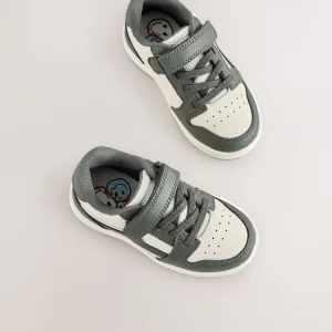 Khaki Green Touch Fastening Elastic Lace Trainers