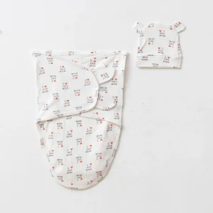 I Love Mom & Dad Swaddle with Matching Hat