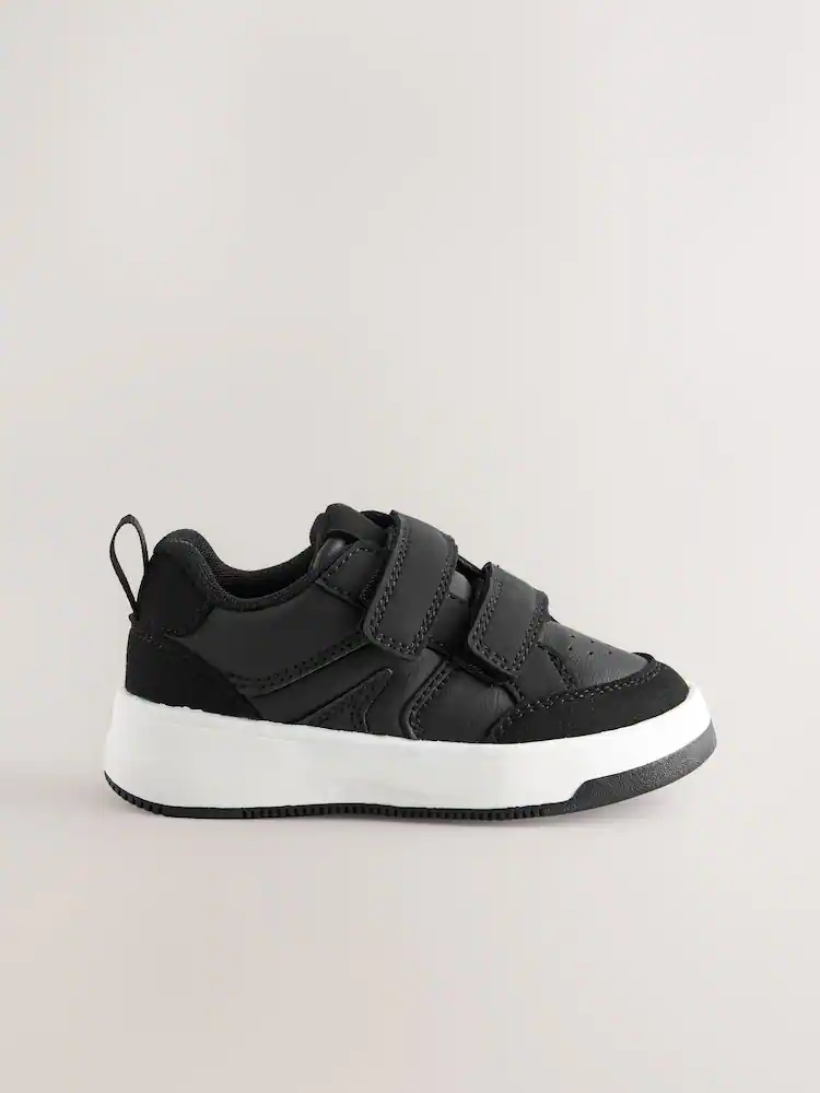 Black Touch Fastening Two Strap Trainers - Image 2