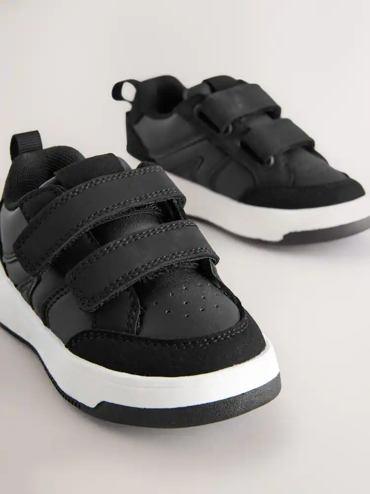 Black Touch Fastening Two Strap Trainers - Image 3