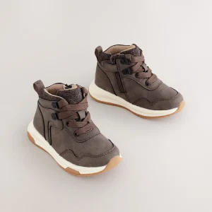Chocolate Brown Warm Lined Walking Boots