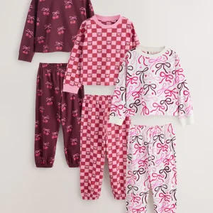 Pink/Brown Bow Jogger Pajamas