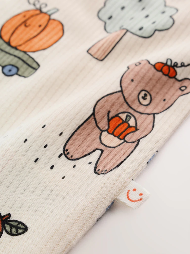 Sage Green Pumpkin Sleepsuits 3 Pack - Image 13
