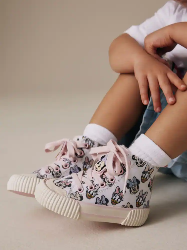 Cream Minnie Mouse High Top Trainers - Image 2