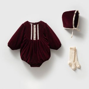 Little Lady Velvet Romper Set