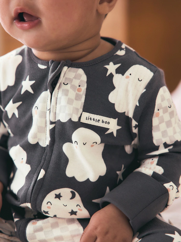 Glow In the Dark Two-Way Zip Baby Sleepsuit - Image 4