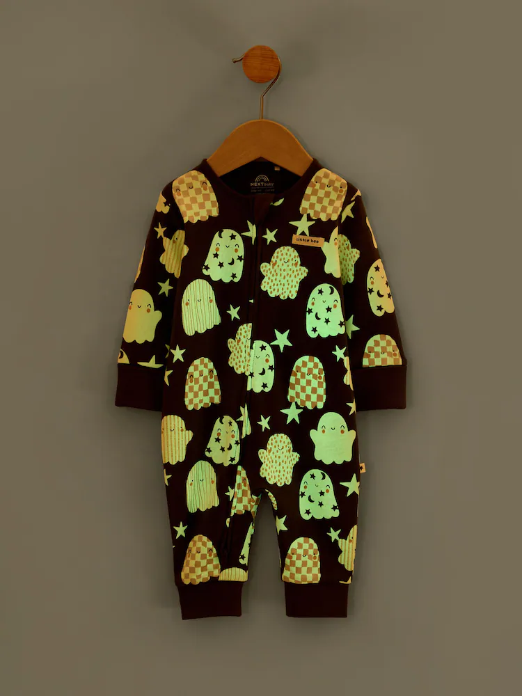 Glow In the Dark Two-Way Zip Baby Sleepsuit - Image 6