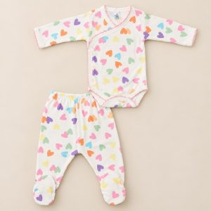 Rainbow Hearts Bodysuit set