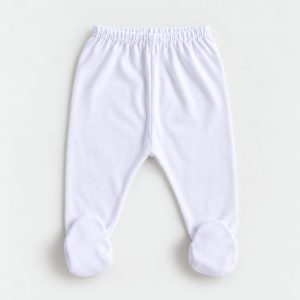 White Baby Footed Pants