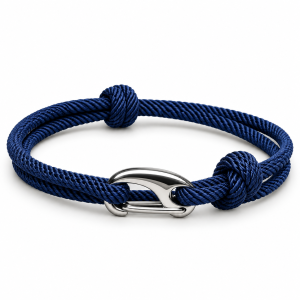 Harbor Shackle Rope Bracelet - Navy