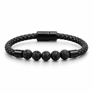Lava Edge Leather Bracelet