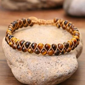 Tigris Woven Tiger Eye Bracelet