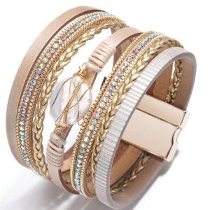 Champagne Crystal Layered Bracelet